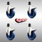 Service Caster 5 Inch 316SS Solid Poly Swivel 1-7/8 Inch Expanding Stem Caster Set Lock Brake SCC-SS316TTLEX20S514-SPUS-178-4 - alternate 3